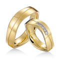 Simple Design Curve Shape Round Finger Wedding Ring for Couples